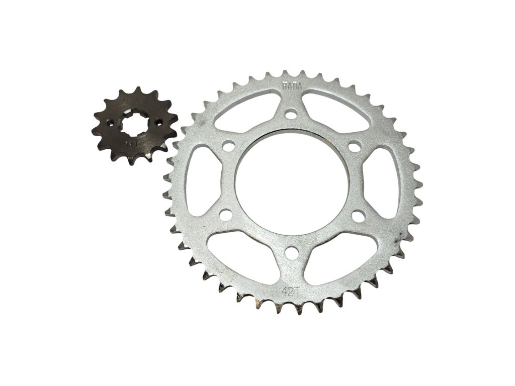 KIT CORONA Y PIÑON YAMAHA SZ R 150 42/14T HADA KTR036